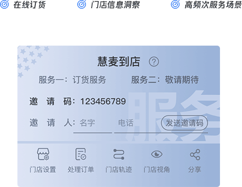 慧麦到店服务卡